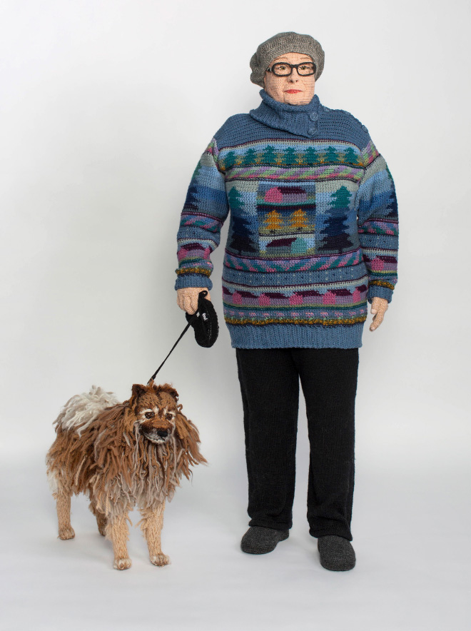 Artist Creates LifeLike Crocheted Figures of Her Neighbors