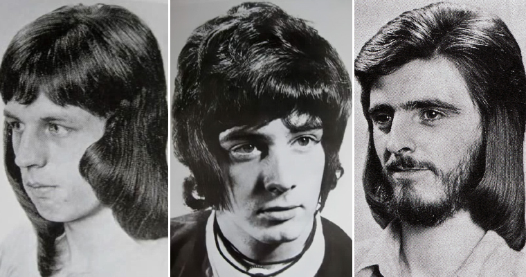 Romantic mens hairstyle from the 1960s1970s  Rare Historical Photos