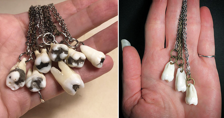 Buy Real Human Tooth Pendant Necklace - Human Tooth Necklace with Cavity  and Decay Online at desertcartINDIA