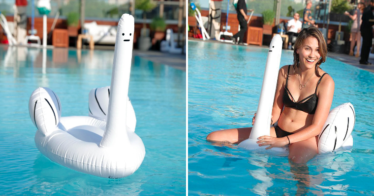 Weird cheap swan floatie