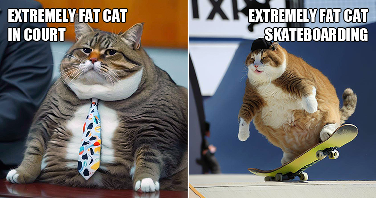 funny pics of fat cats